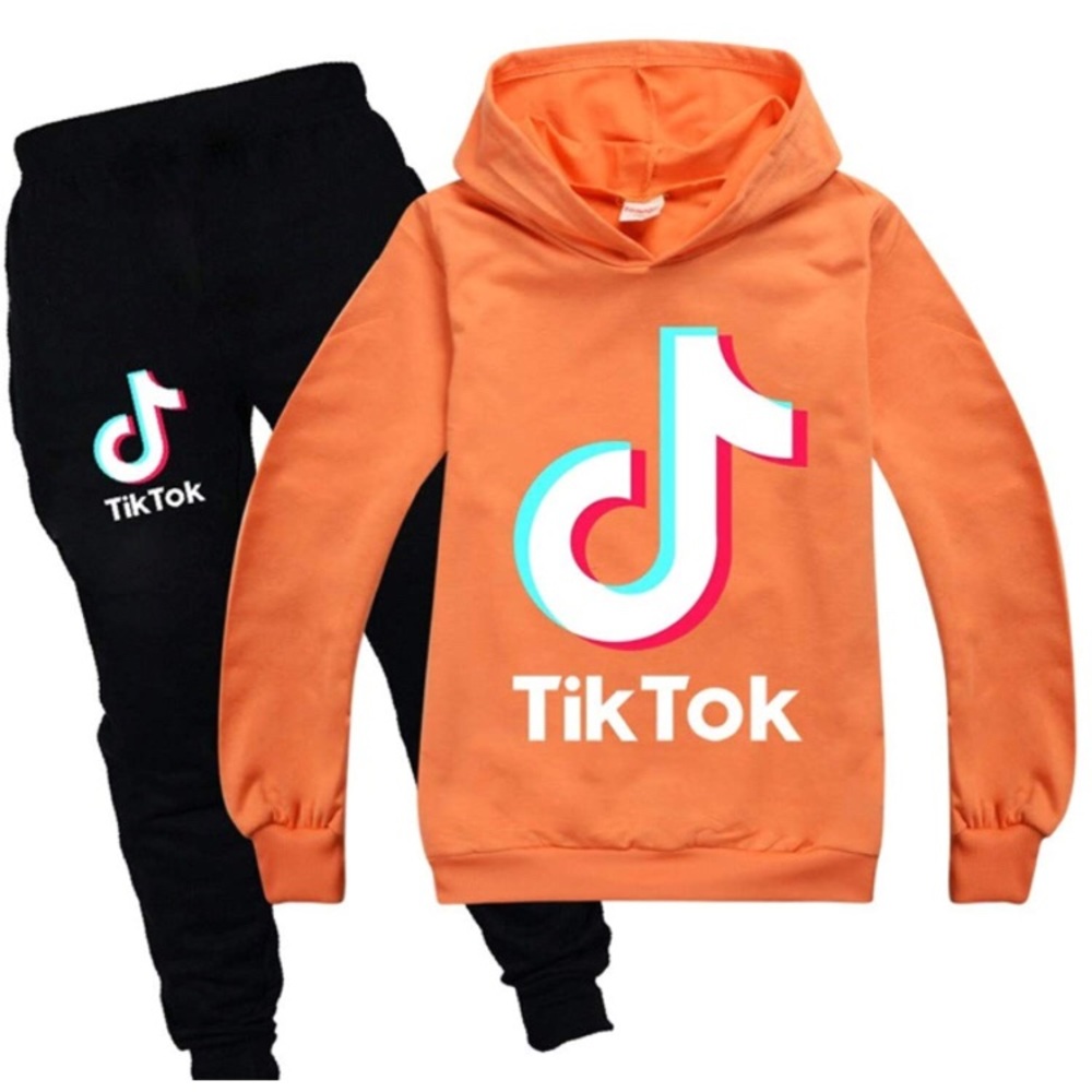 Orange TIK TOK Outfit Sweatpants and Sweatshirt M…